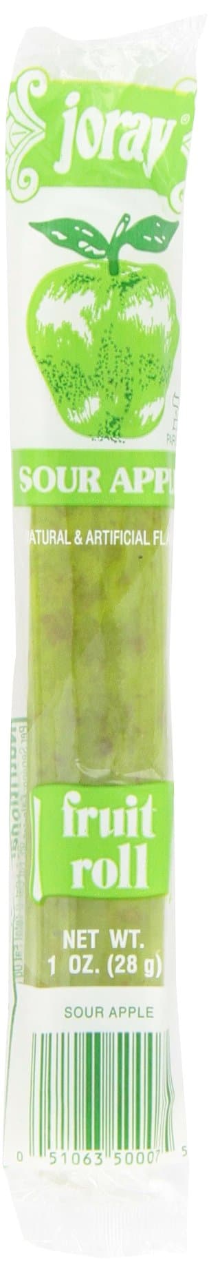 Joray Fruit Roll, Sour Apple, 1-Ounce Units (Pack of 48)