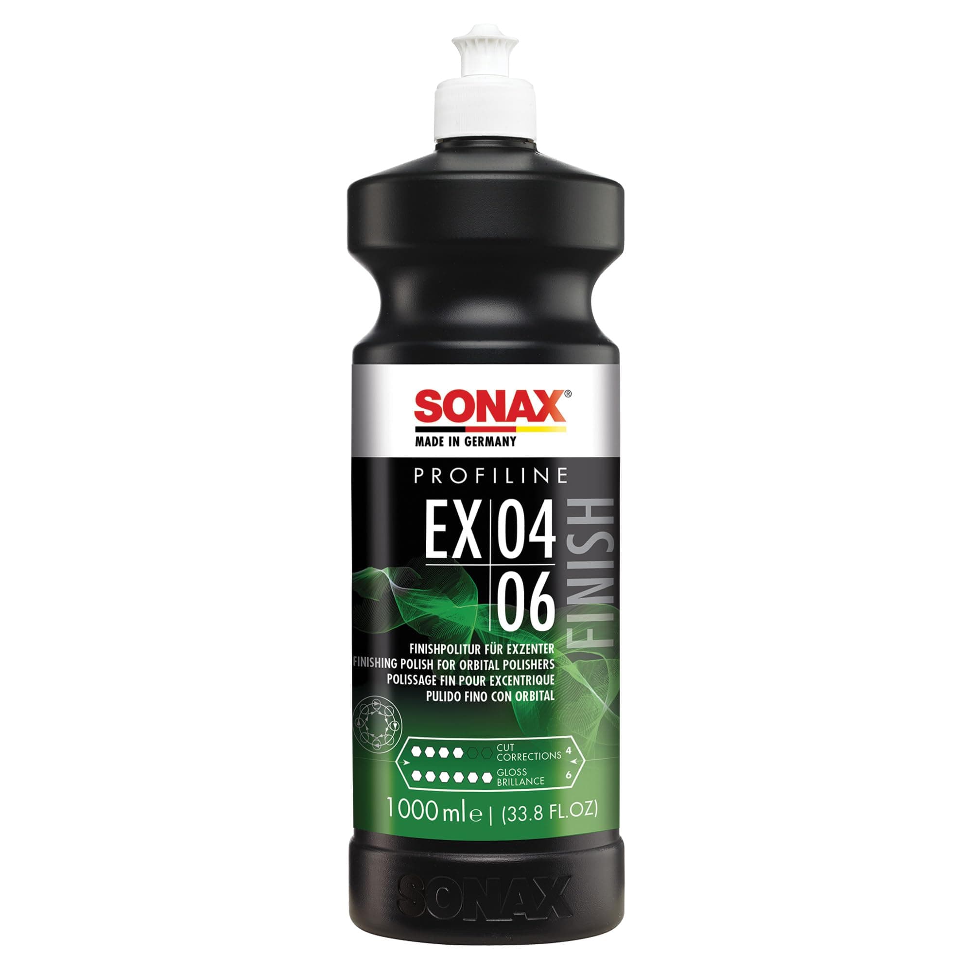 SONAX EX 04-06 Dual Action Polishing Compound | One-Step Medium Cut & High Gloss Finish | Removes Swirls, Water Spots & Oxidation | DA Polisher Safe | Silicone-Free & VOC Compliant | 242300 | 1 Liter