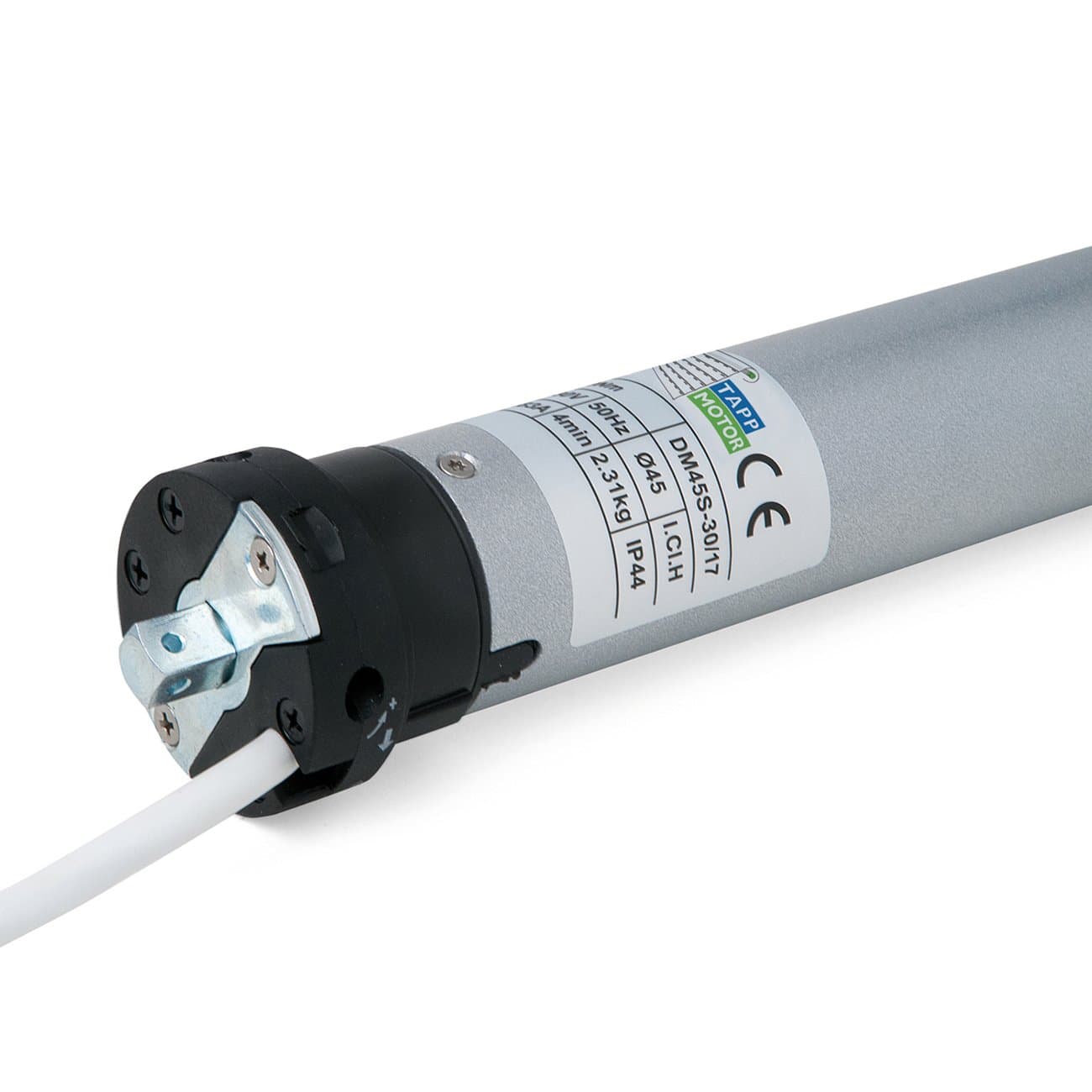 mot20sc - Tubular Motor for Roller Shutter, 20 mm Including Support and Adapter, Silver