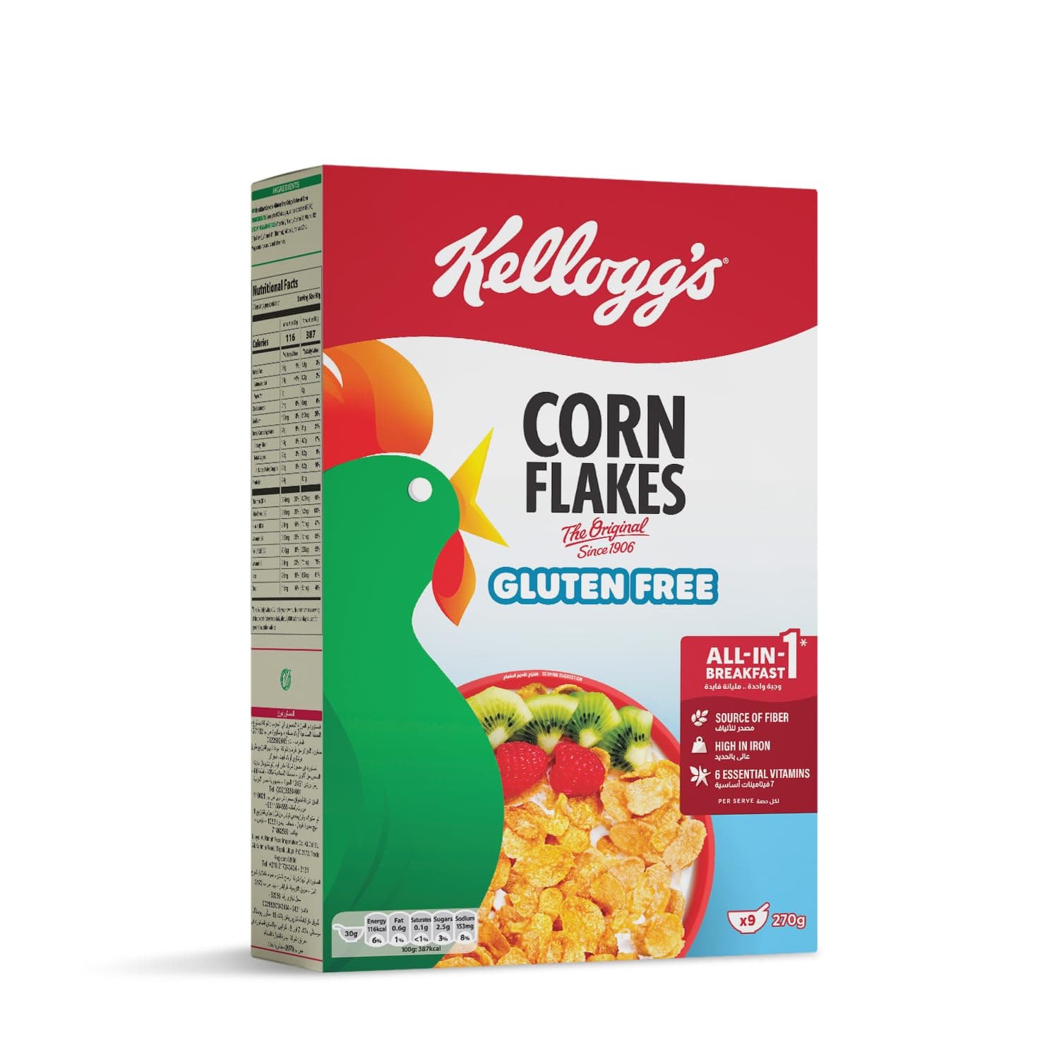 KELLOGG'S CORN FLAKES GLUTEN FREE 270GR