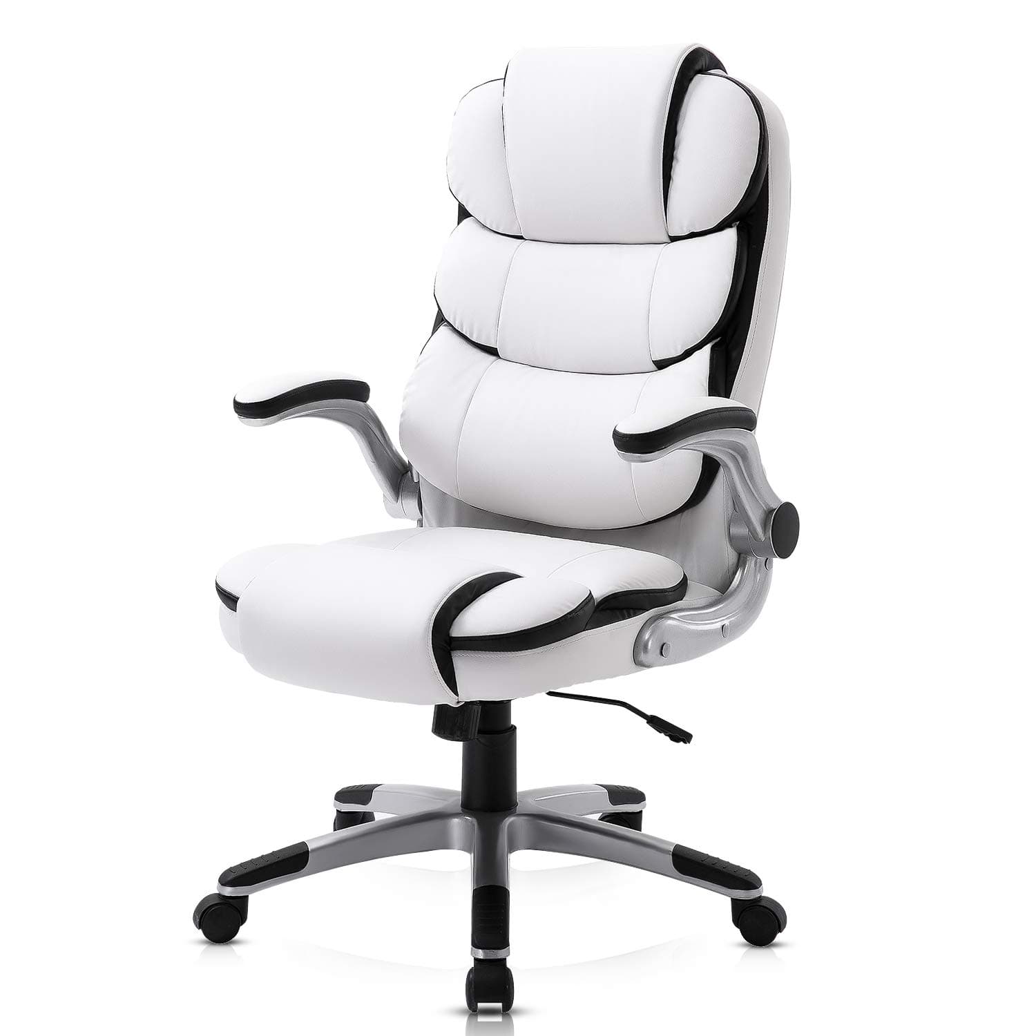 Ergonomic High-Back Executive Office Chair Leather with Lumbar Support