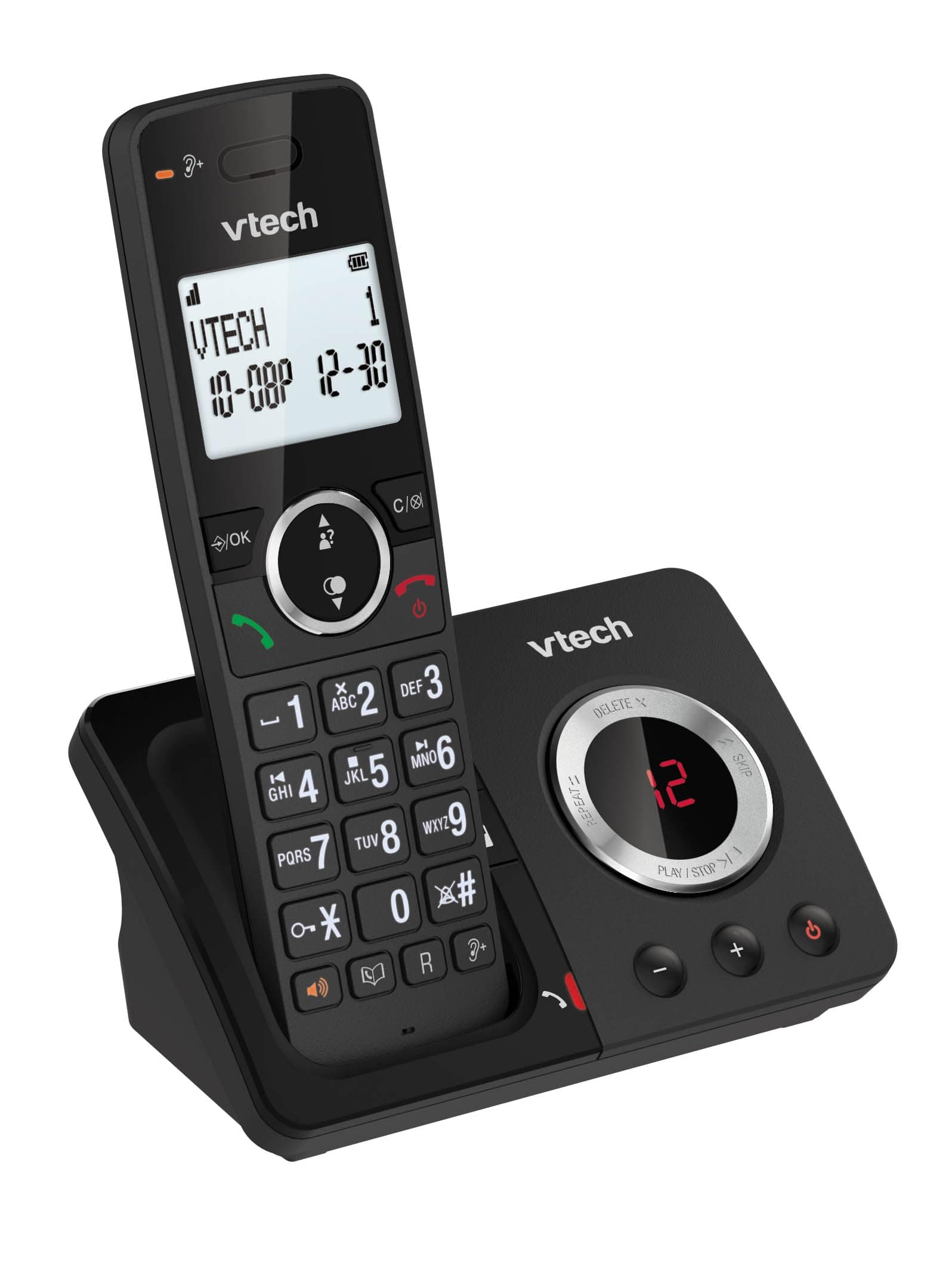 ES2050 DECT Cordless Phone with Answering Machine,Call Block,Easy-to-Read Backlit Display,Landline Phone with 18 Hours Talk-time,Volume Booster,Handsfree Speakerphone,Speed Dial,Single Handset