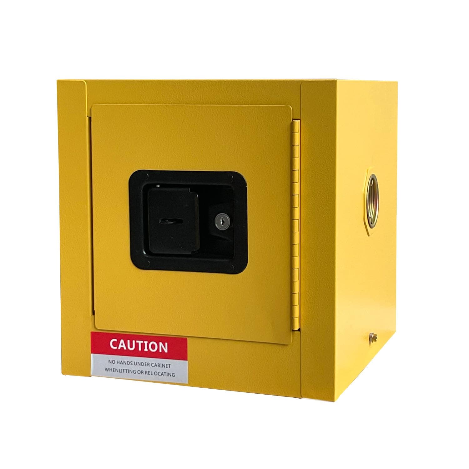 koxuyim Hazardou Industry Safety Cabinet, 13"x13"x13" Galvanized Steel Flammable Liquid Fireproof Cabinet,Cold-Rolled and Galvanized Steel Fire Cabinet, for Commercial Industrial Home Use, Yellow