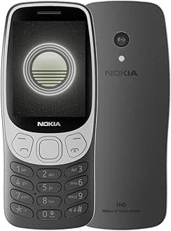 Nokia3210 feature phone with 4G, 2.4" display, Retro design, 2MP camera, Dual SIM, Cloud Apps, 1450mAh battery, USB Type-C charging, Micro SD slot up to 32GB, Bluetooth 5.0 - Grunge Black
