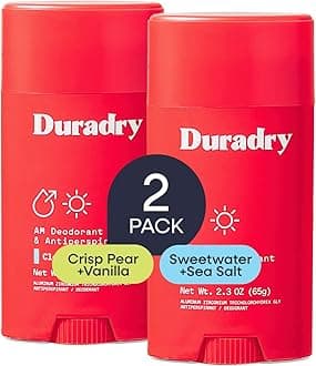 Clinical-Strength Antiperspirant Deodorant for Women and Men - Clean formula with Natural Ingredients, Odor, and Excessive Sweat protection for Armpits - Crisp Pear + Vanilla/Sweatwater + Sea Salt