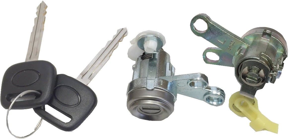 Left Right Door Lock Cylinder w/ 2 Keys Compatible with 1992 1993 1994 1995 1996 Camry DL-73 DL73 69051-33010 69052-33010