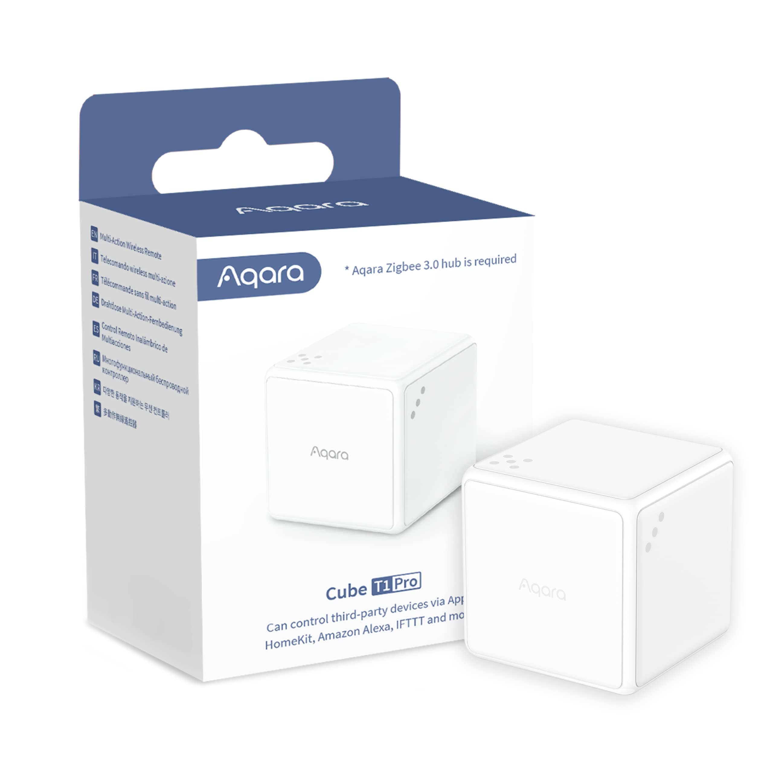 Cube T1 Pro, Requires AQARA ZIGBEE 3.0 HUB, 6 Sides to Control Different Scenes and Diverse Actions to Control Smart Home Devices, Supports Homekit, Alexa and IFTTT