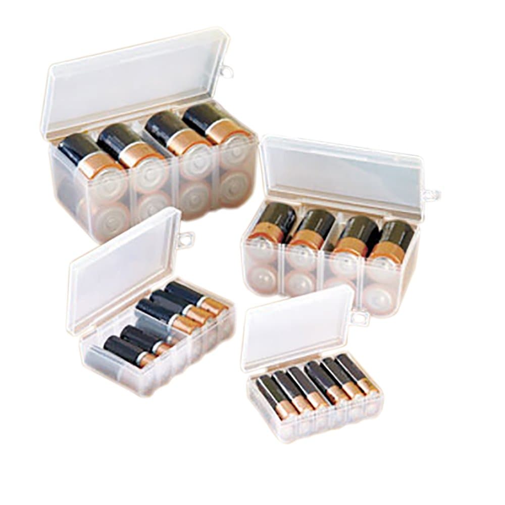 Battery Case Organizer for Batteries, Batteries Storage for A, AAA, C and D Size Batteries, 4 Piece Set