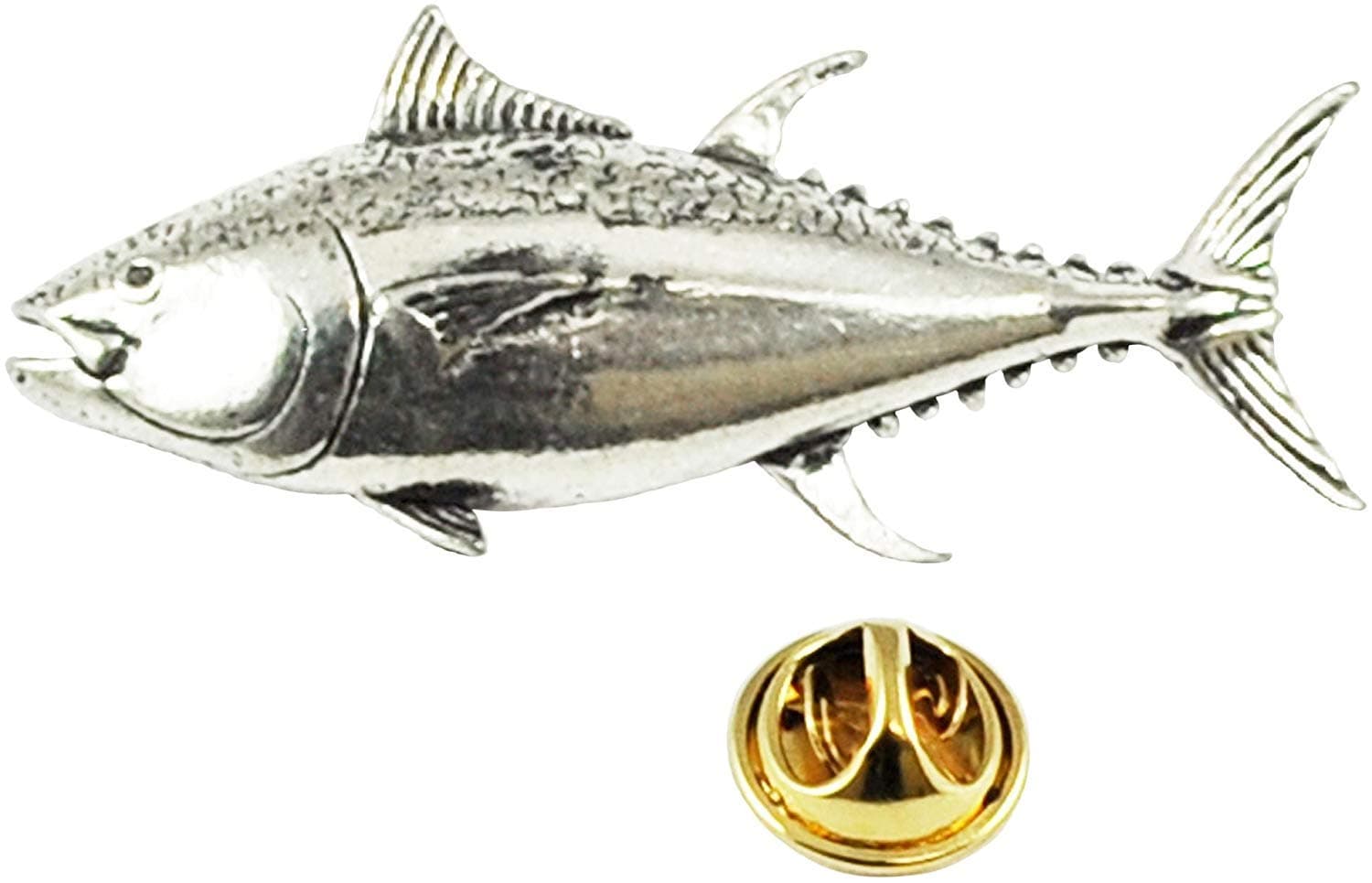 Tuna Fish Pewter Lapel Pin Badge