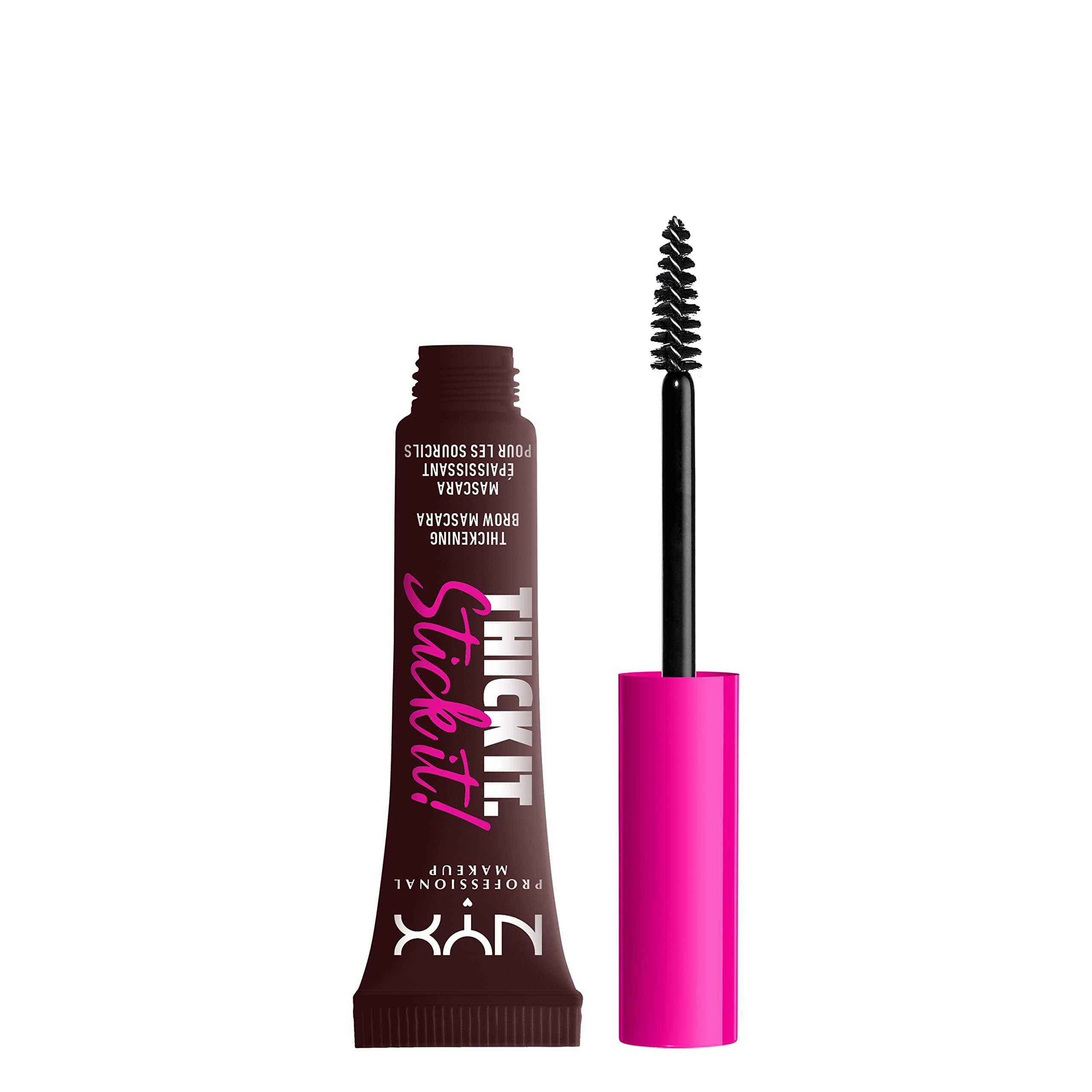 NYX Professional Makeup Thick It. Stick It! Brow Mascara, Tints & Thickens with 16hr Wear, Espresso