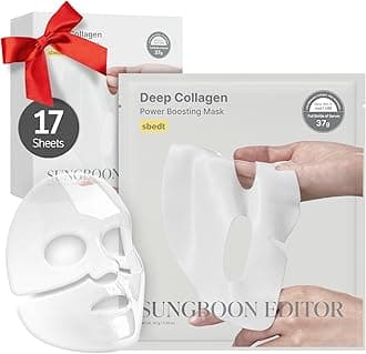 SUNGBOON EDITOR Deep Collagen Overnight mask 37gx17ea Real Collagen 2,160,000PPB for Elasticity TikTok Trend Items Original Hydrating Collagen Face Mask Korean Skin Care Gifts for Women