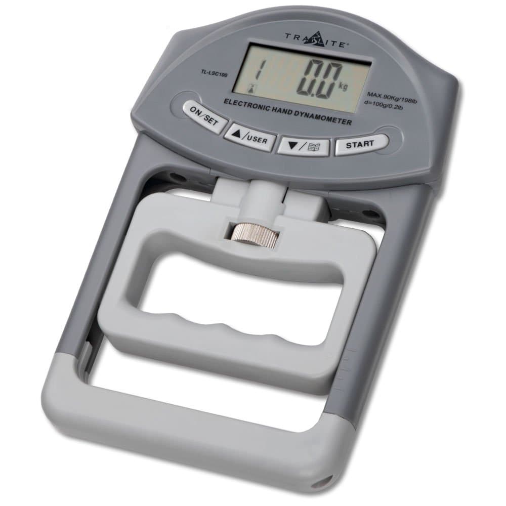 Trailite 200 Lbs / 90 Kgs Digital Hand Dynamometer Grip Strength Measurement Meter Auto Capturing Hand Grip Power