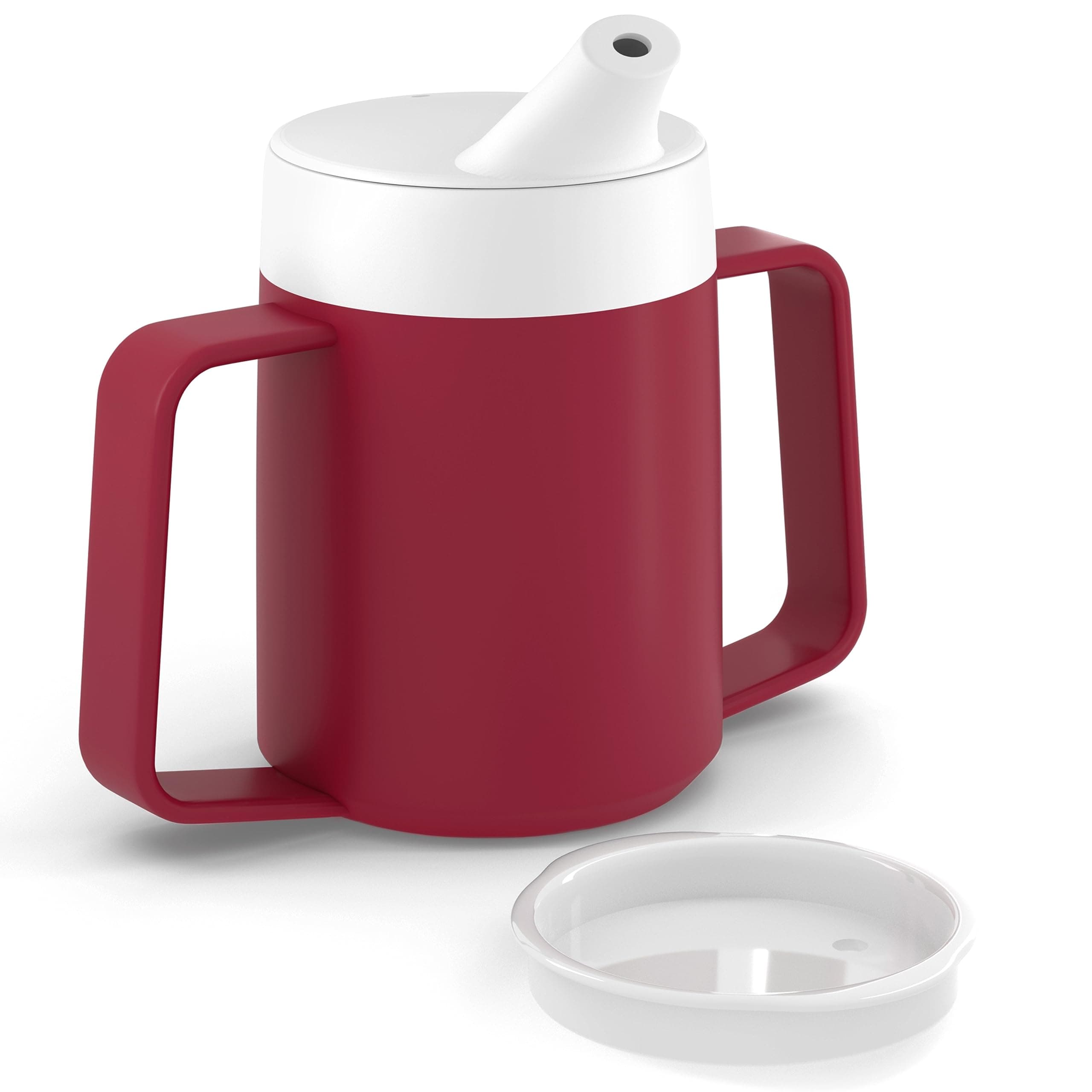 2 Handles 165ml Red Adult Drinking Mug/Drinking Cup/Sippy Cup/Non Spill Cup