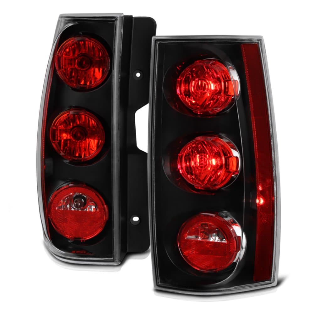 Driver + Passenger Side Denali OEM-Style Black Bezel Red Tail Light Housing Lamp Assembly Replacement For 2007-2014 Chevy Tahoe Suburban GMC Yukon XL 1500 2500