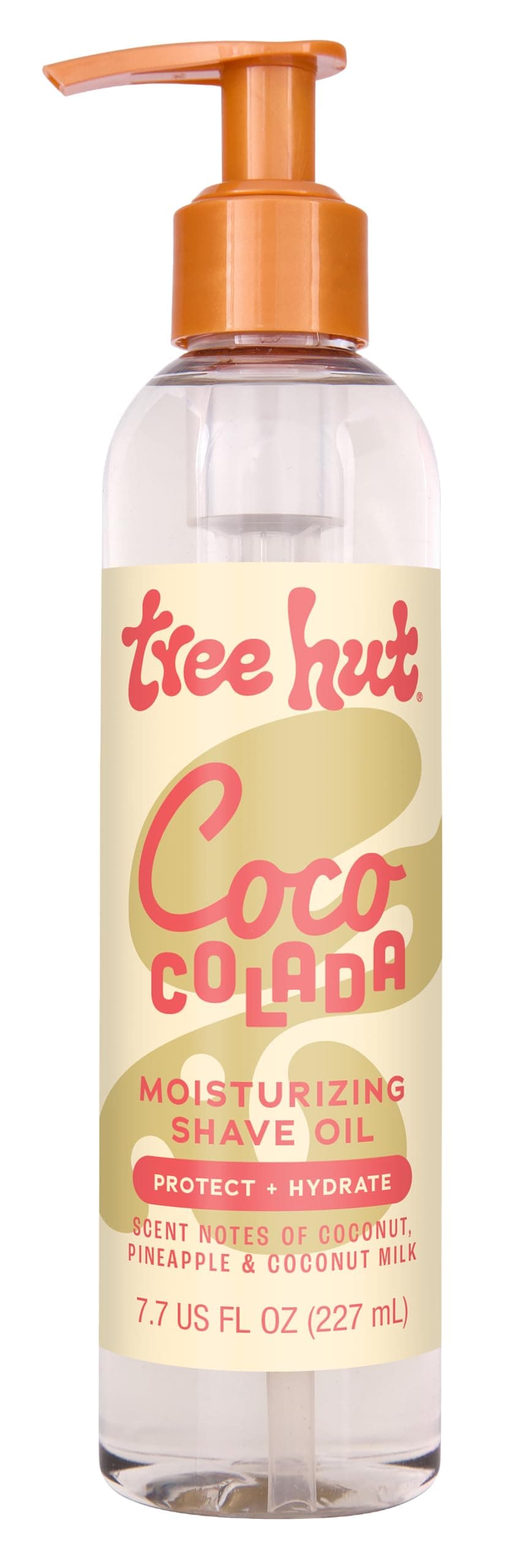 Tree Hut Bare Coco Colada Moisturizing Shave Oil, 7.7 fl oz, Gel-to-Oil Formula, Ultra Hydrating Barrier for a Close, Smooth Shave, For All Skin Types
