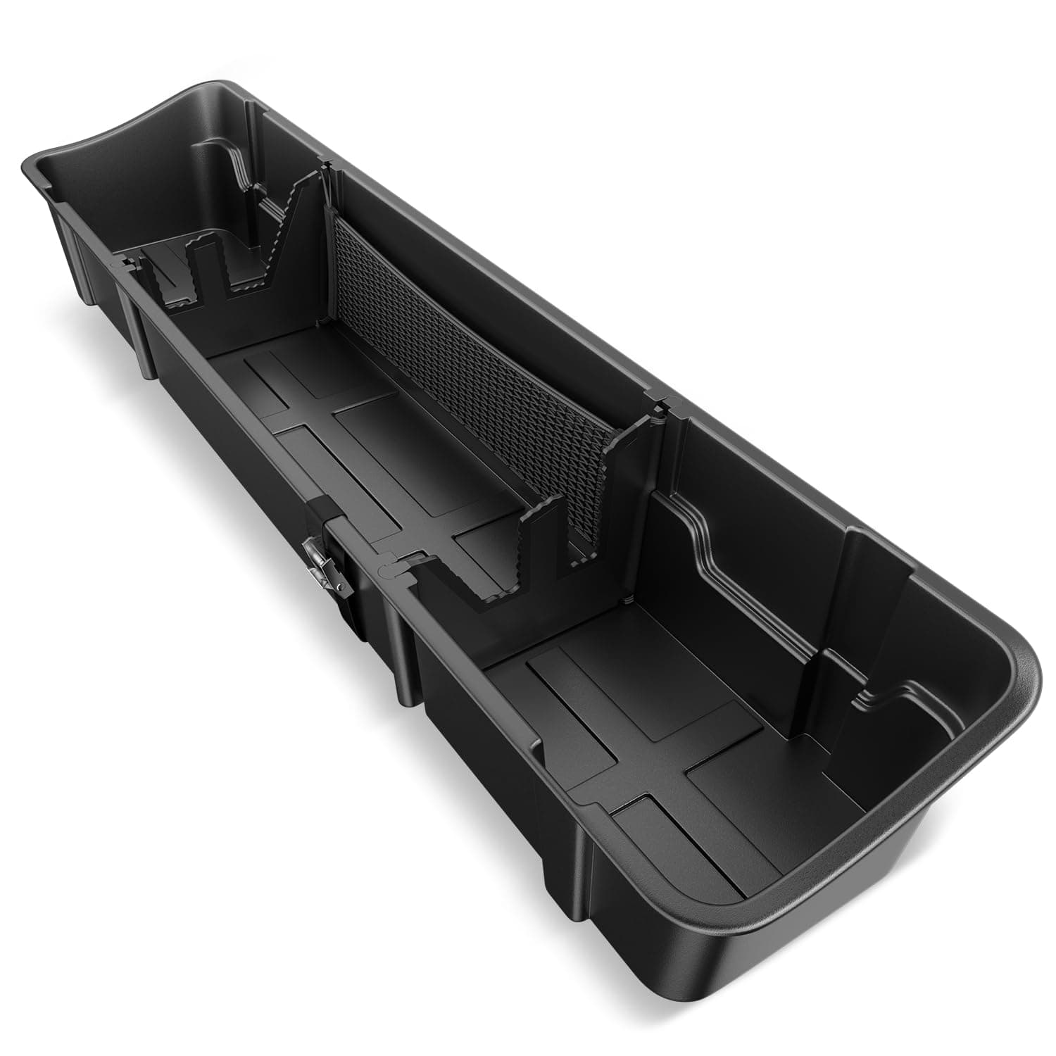 Auto Dynasty Under Seat Cargo Storage Box Organizer Fit for 2015-2025 Ford F150 Crew Cab, F250 F350 Super Duty Crew Cab, Rear Extra Cargo Store Truck Organizer