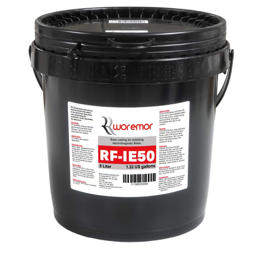RF-IE50 EMR & RF Shielding Paint Protecting From HF, RF/RFID Bluetooth, Cell Towers EMI 5 Liter - EMR-WM-RFIE50