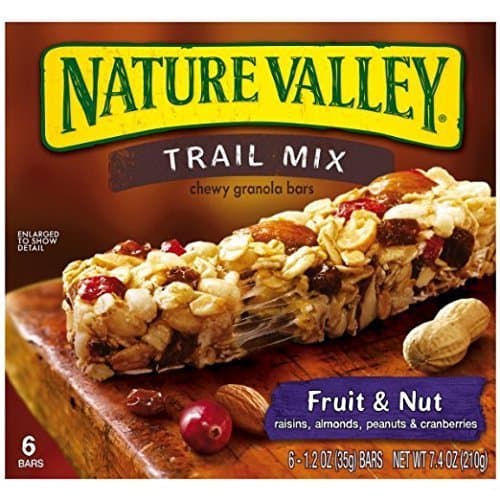 Fruit and Nut Trail Mix Chewy Granola Bars, 6 Count Box (Pack of 4)