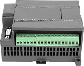 Garosa PLC Controller, DC24V Programmable Logic Controller 4 Channel 100K Pulse 32bit MCU Industrial Control Board with Housing for FX1N-32MT, 16 Point Input 16 Transistor Output