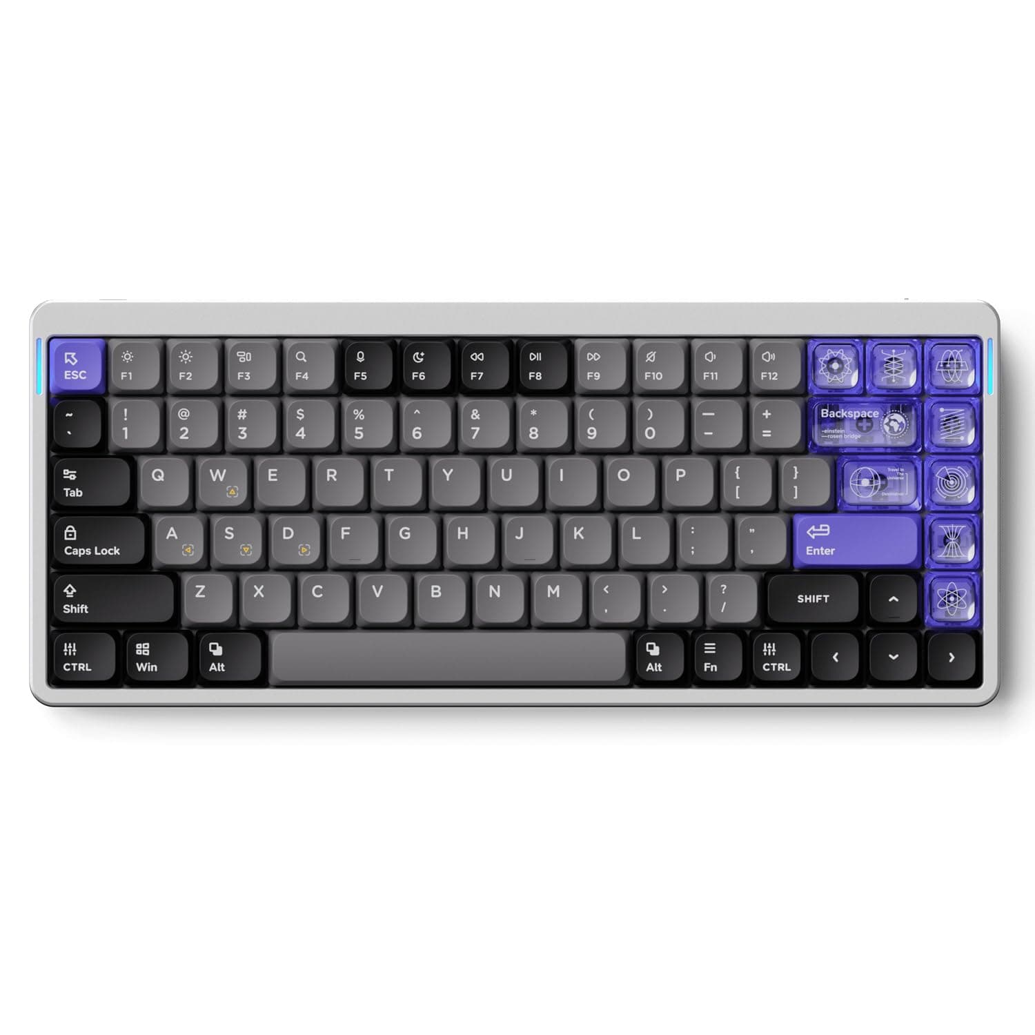 nuphy Air75 HE Rapid Trigger Wired Custom Magnetic Gaming Keyboard,RGB HotSwap, 84 Keys 75% Layout Adjustable Actuation Esports Low-Profile Hall Effect Keyboard (Magnetic Jade Switch)