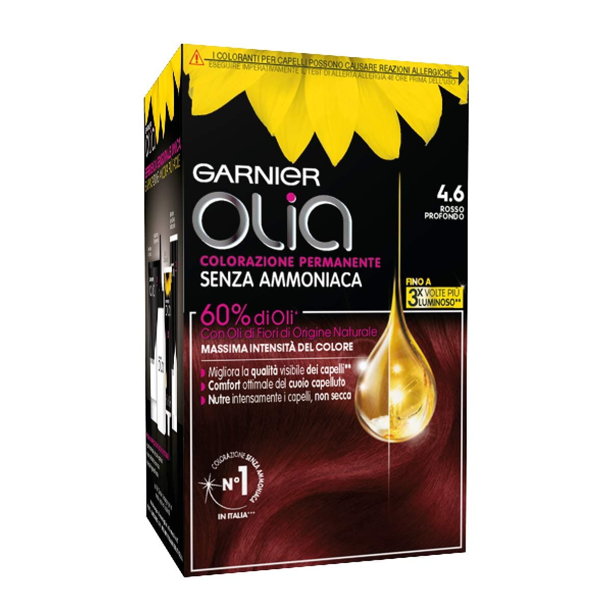 Garnier Olia permanent colouring and bleaching 4.6 Rosso Profondo