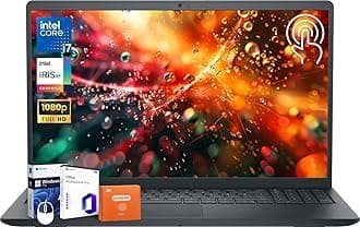 Dell Inspiron 15 3530 Touchscreen Laptop Computer, 15.6 Inch FHD Anti Glare Screen, Intel 10 Cores i7-1355U, 64 GB RAM, 2 TB SSD, Wi-Fi 6, Win11 Pro & MS Office Pro Lifetime License, Accessories