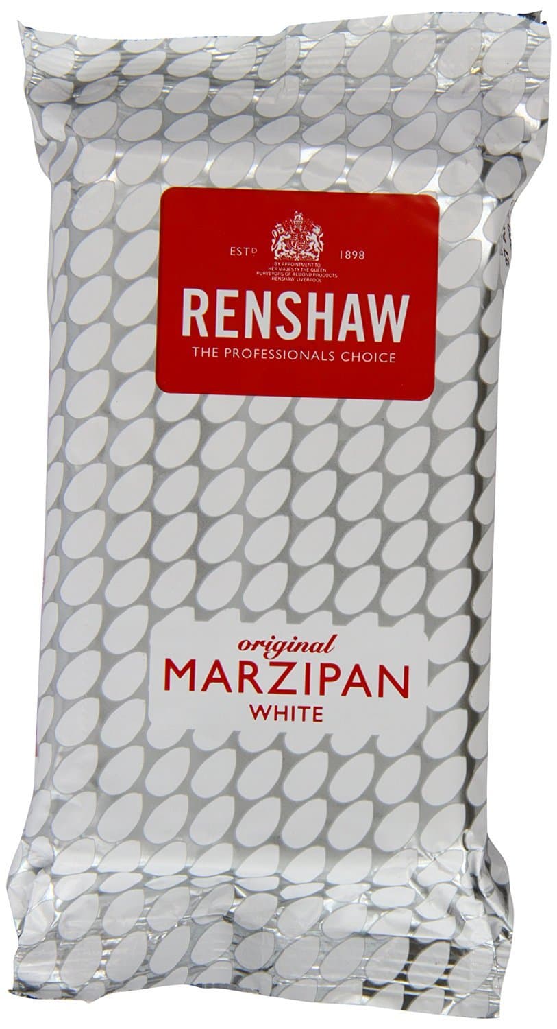 RENSHAW Ready Rolled White Marzipan Disc For 8” Cake, Marzipan for Cakes, Ready Rolled Marzipan - WHITE 500g