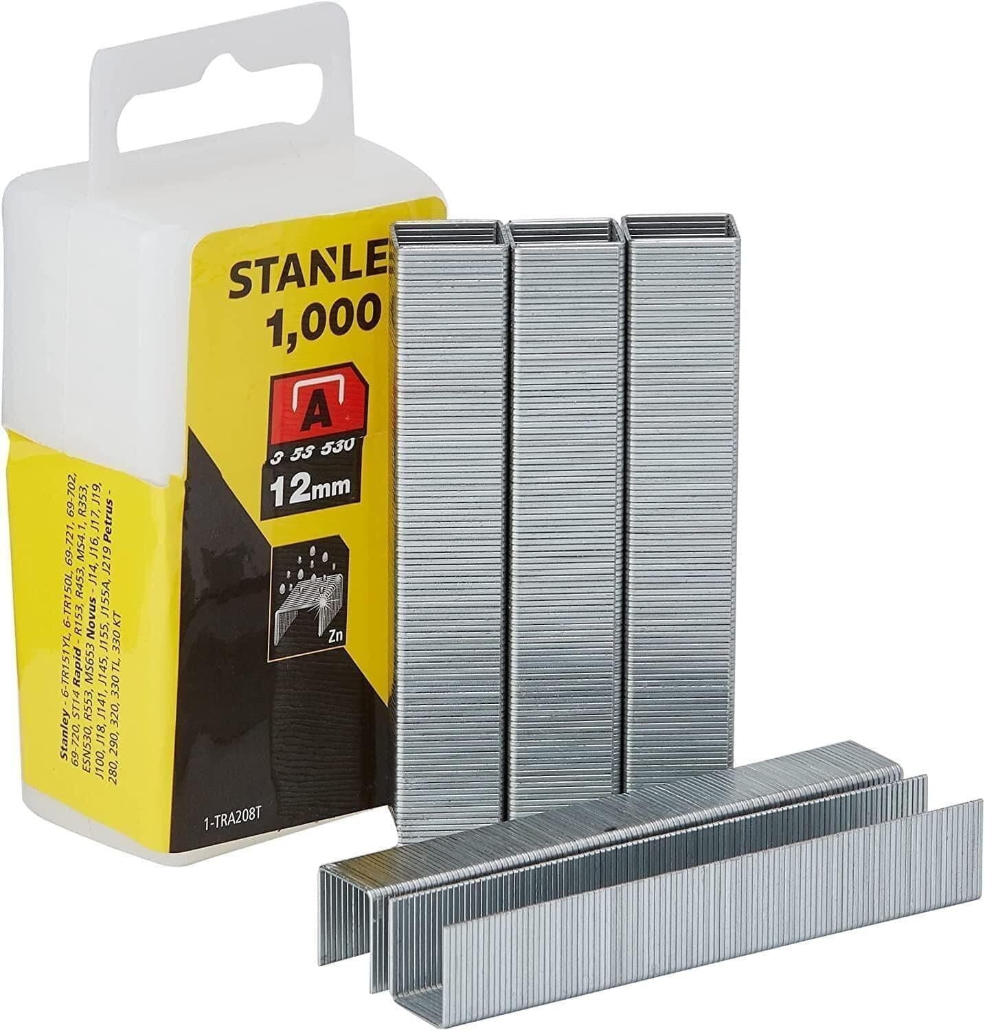 Stanley 1-TRA208T Type A Staples (1000 piece), Silver