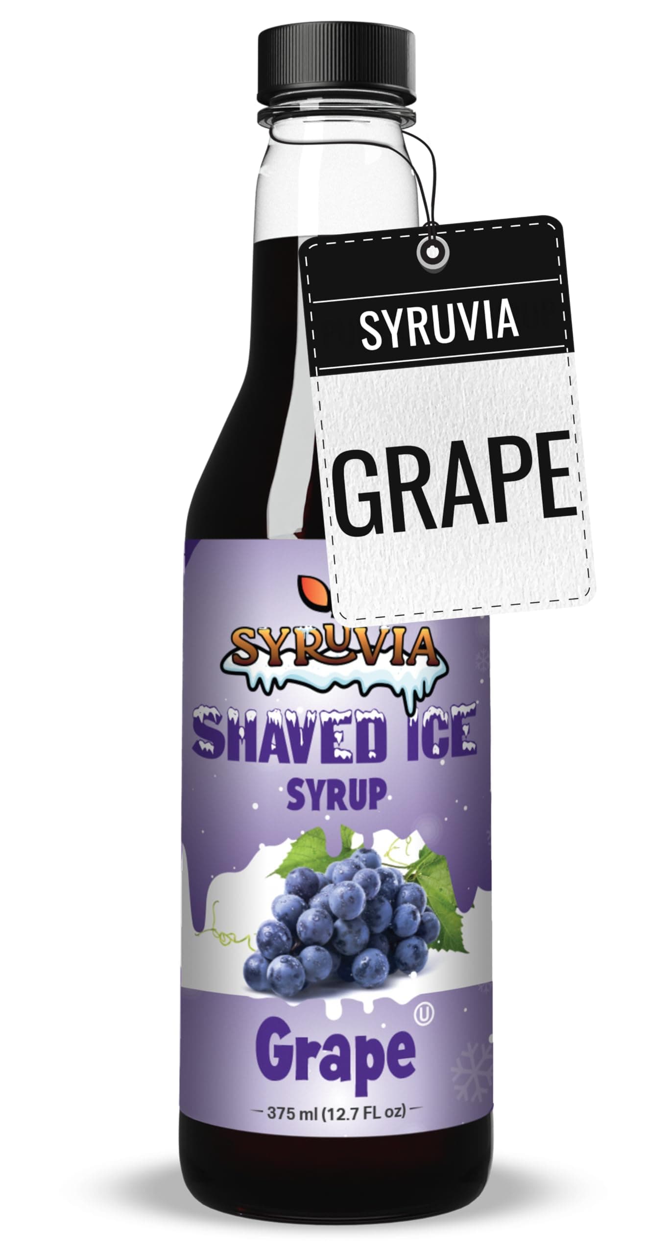 Snow Cone Syrup 12.7oz - Grape Syrup For Shaved Ice, Snow Cones, Slushies, Italian Soda, Popsicles. Kosher, Dairy-Free.