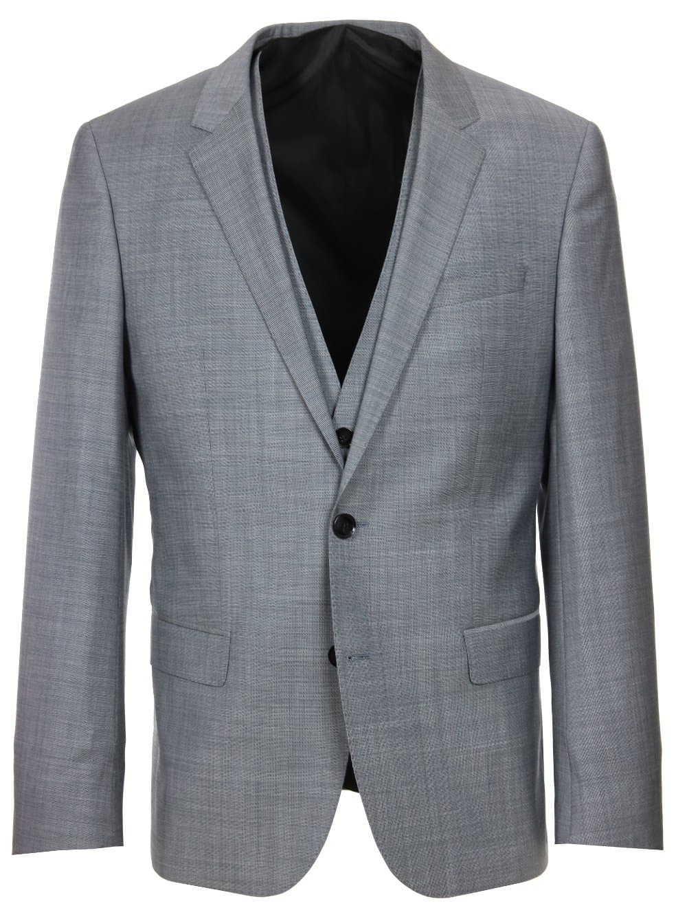 Hugo Boss C-Huge/Genius Slim Fit Light Grey 3-Piece Suit