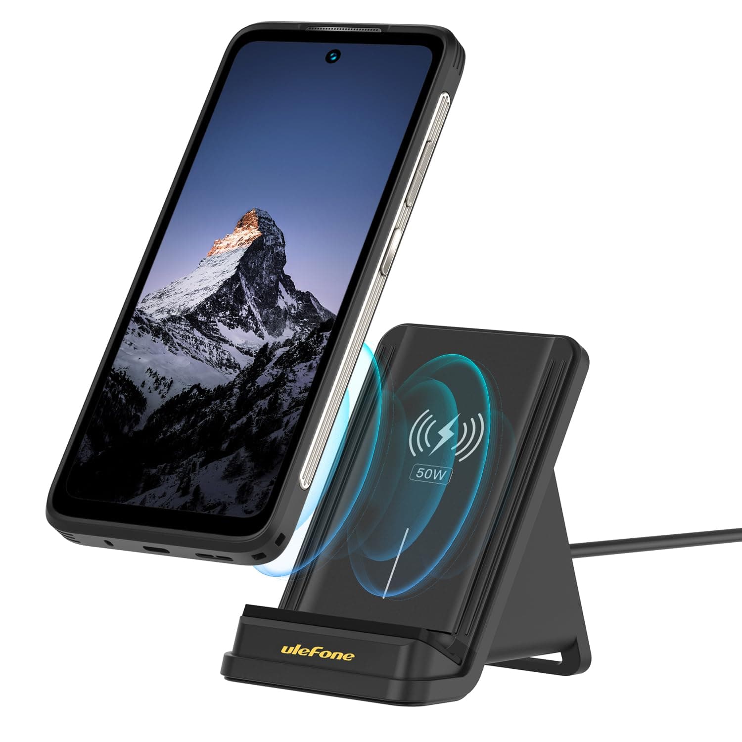 WCS01 50W Wireless Charger, Cellular Phone 50W Max Fast Wireless Charging Stand, Fast Charge Compatible with Armor 23 Ultra/25 Series/27 Series, Not Charger