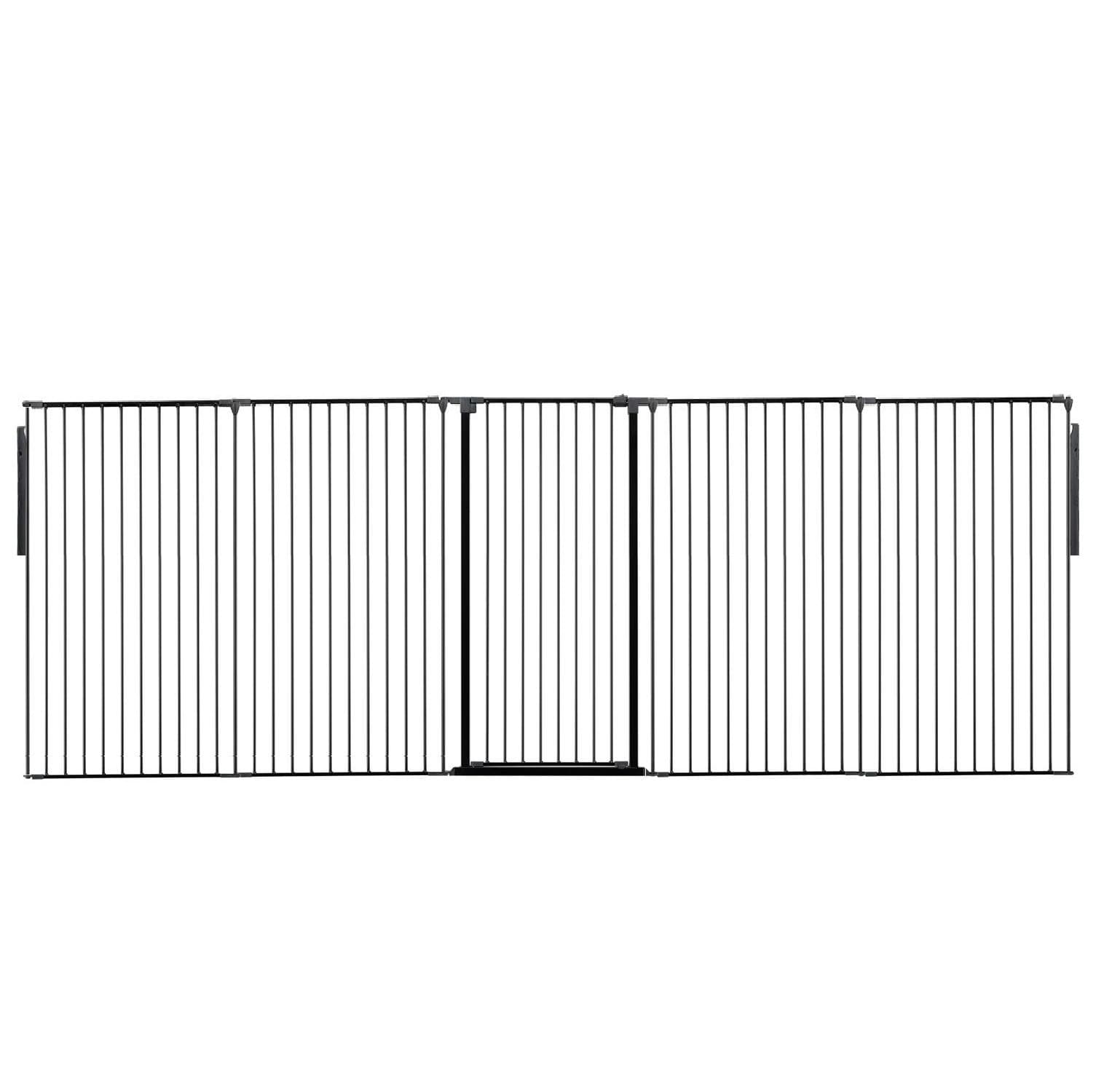 Scandinavian Pet Design Extra-Tall Flexible Black Pet Gate Range (295-367cm, Black)