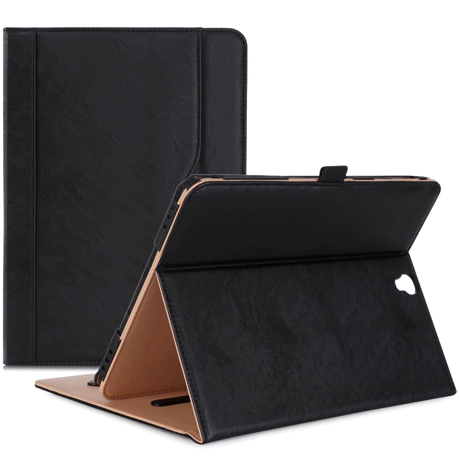 Galaxy Tab S3 9.7 Case, Stand Folio Case Cover for Galaxy Tab S3 Tablet (9.7 Inch, SM-T820 T825 T827), with Multiple Viewing Angles, Document Card Pocket -Black