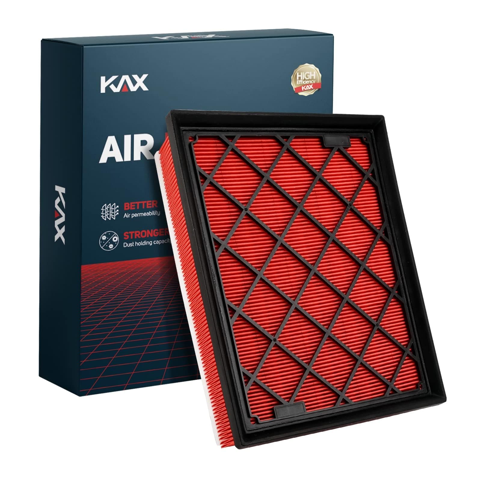 KAX Premium Engine Air Filter, CA11480 Replacement for Ford Fusion 2013-2020, Edge 2015-2024, GT 2017-2022, Lincoln MKZ 2013-2020, Nautilus 2019-2023, MKX 2016-2018, Continental 2017-2020
