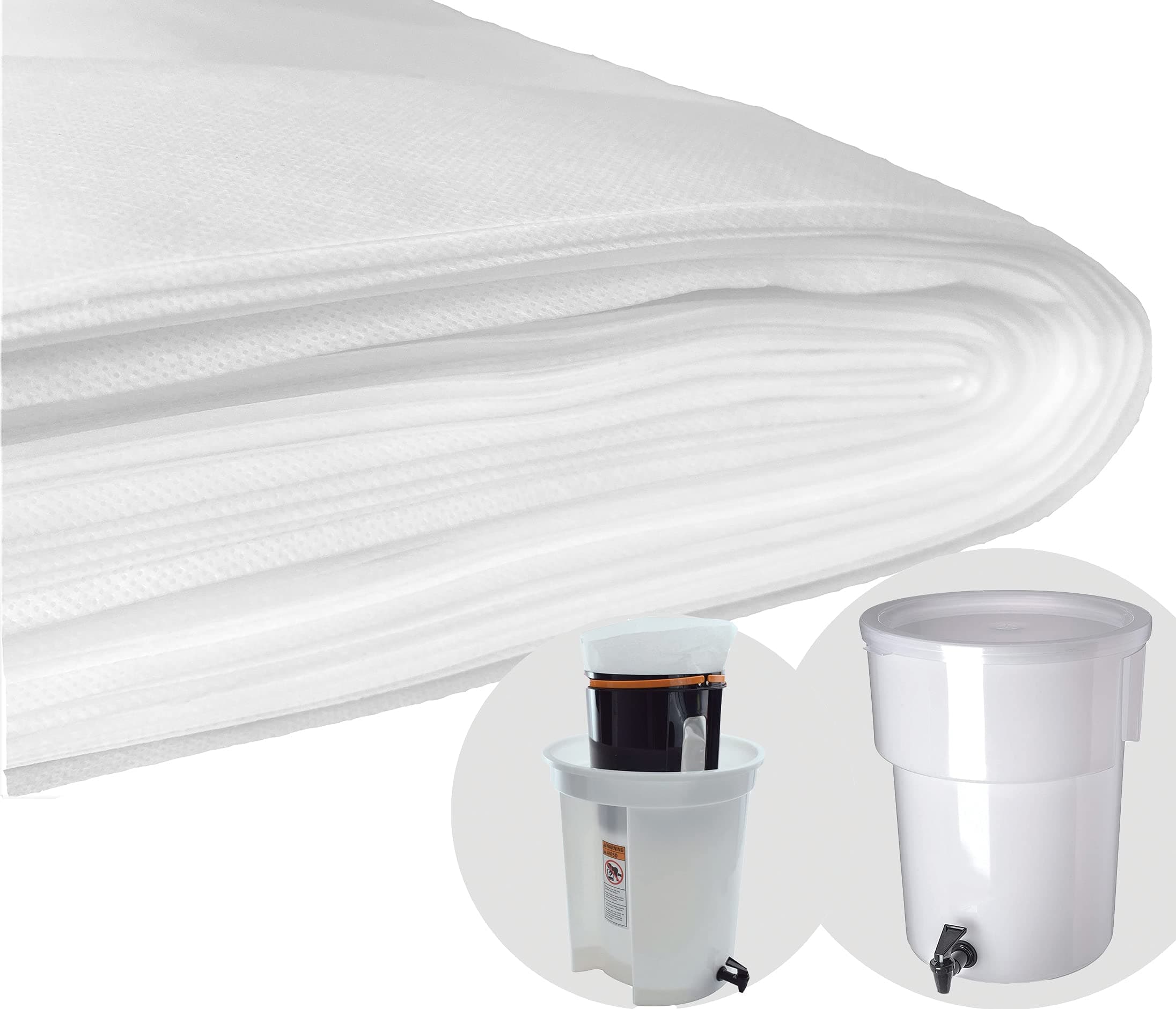 50 PACK Commercial Cold Brew Coffee Filter Compatible with Toddy Commercial System 4x Stronger 20"x20" Fits 5 Gal Buckets