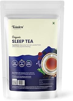 Teaniru, Sleep Tea โ 60g Loose Leaf | Caffeine-Free | Herbal Bedtime Tea for Relaxation & Better Sleep | Calming Blend with Chamomile, Lavender flower, Lemon grass, Liquorice & Nutmeg