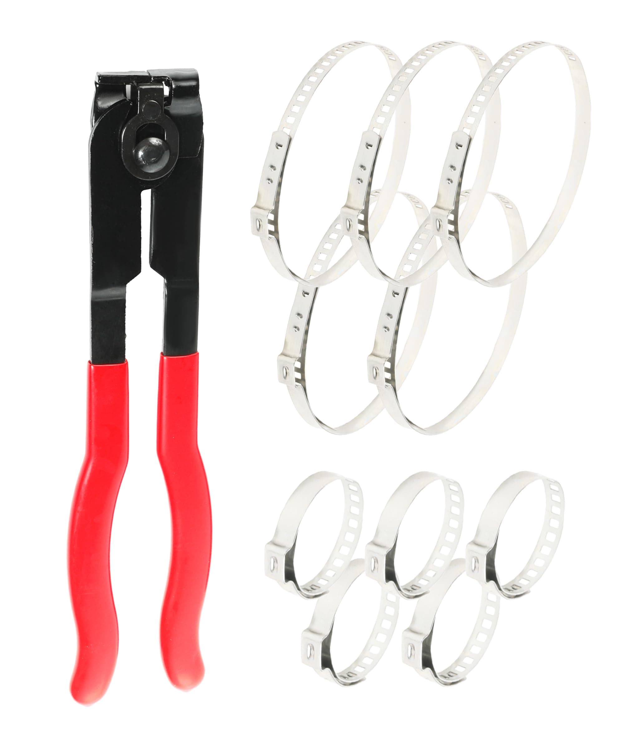 CV Boot Clamp Pliers,CV Boot Clamp,Car Accessories CV Boots Clamps Tool,5PCS Small and 5PCS Large Universal Adjustable Drive Shaft Drive Shaft Joint Boots Crimp Clamps,Suitable for Most Cars