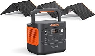 JackeryJackery Explorer 2000 v2 Solar Generator and 500W Solar Panel, 2042Wh LiFePO4 Power Station, 2200W AC Output, 1 Hour Fast Charging for Emergencies, Power Outages, Camping