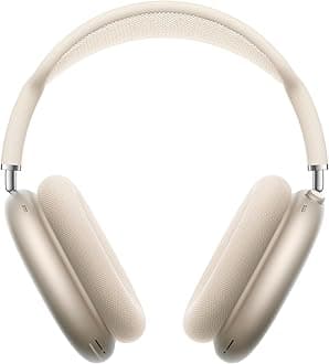 Apple AirPods Max Wireless Over-Ear Headphones, Pro-Level Active Noise Cancellation, Transparency Mode, Personalized Spatial Audio, USB-C Charging, Bluetooth Headphones for iPhone - Starlight