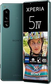 SonyXperia 5 IV 6.1 Inch 21:9 Wide HDR OLED 120Hz Refresh rate Compact Triple lens 3.5 mm audio jack Android 12 SIM free 8GB RAM 128GB Storage IP65/68 rating Dual SIM Green, One Size