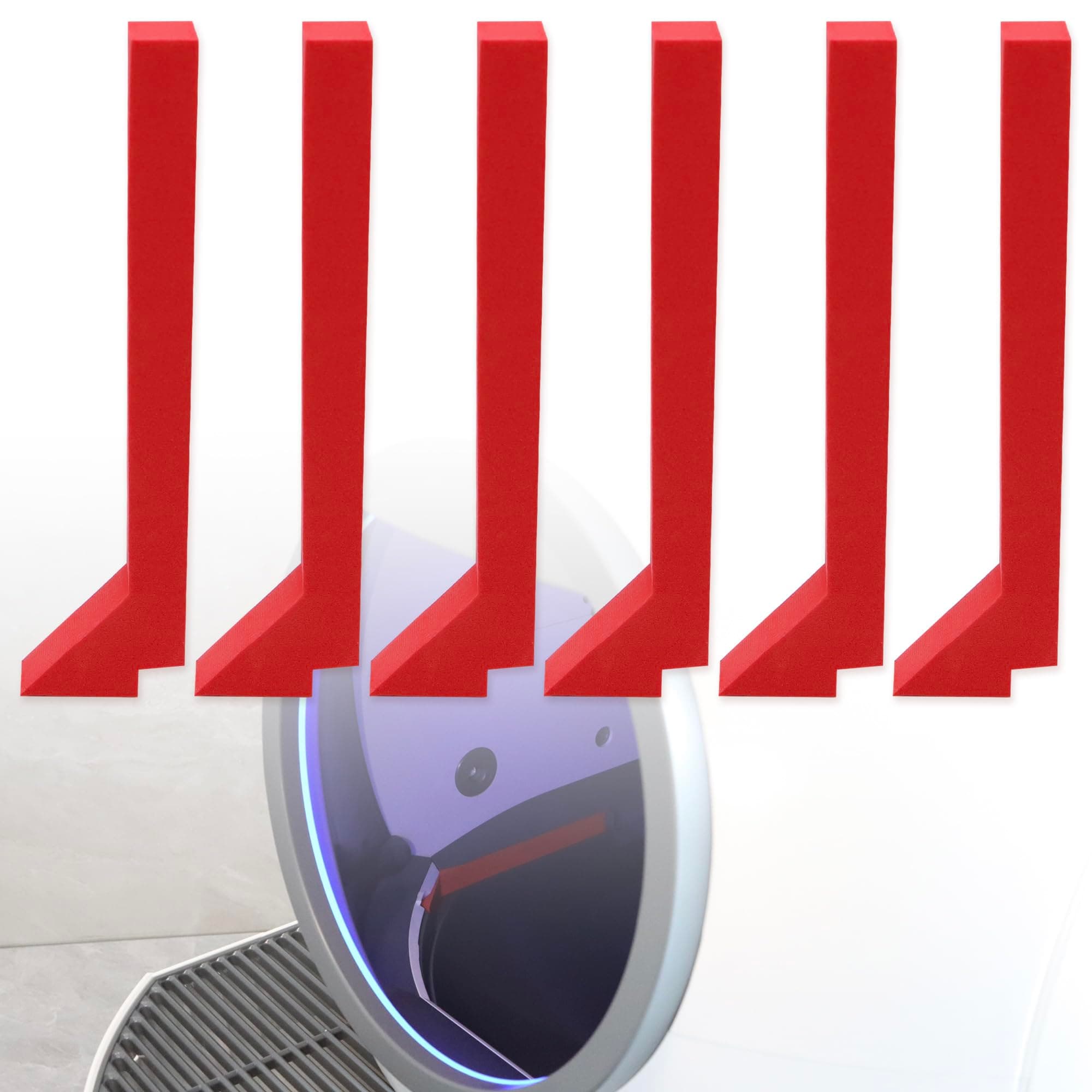 6 Pack Red Foams for Els Pet Litter Box, Replacement Parts for Self-Cleaning Cat Litter Box, Precisely Cut EVA Material, Prevents Cat Litter from Spilling