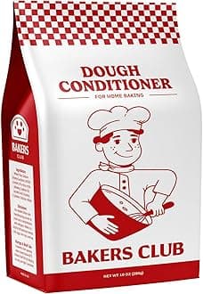 Bakers Club Artisan Dough Conditioner โ Bread Improver & Baking Enhancer for Better Texture, Volume & Shelf Life โ Sourdough, Pizza Crust, Bagels, Muffins, Cakes, Cookies & Pies Enhances Any Flour 10oz