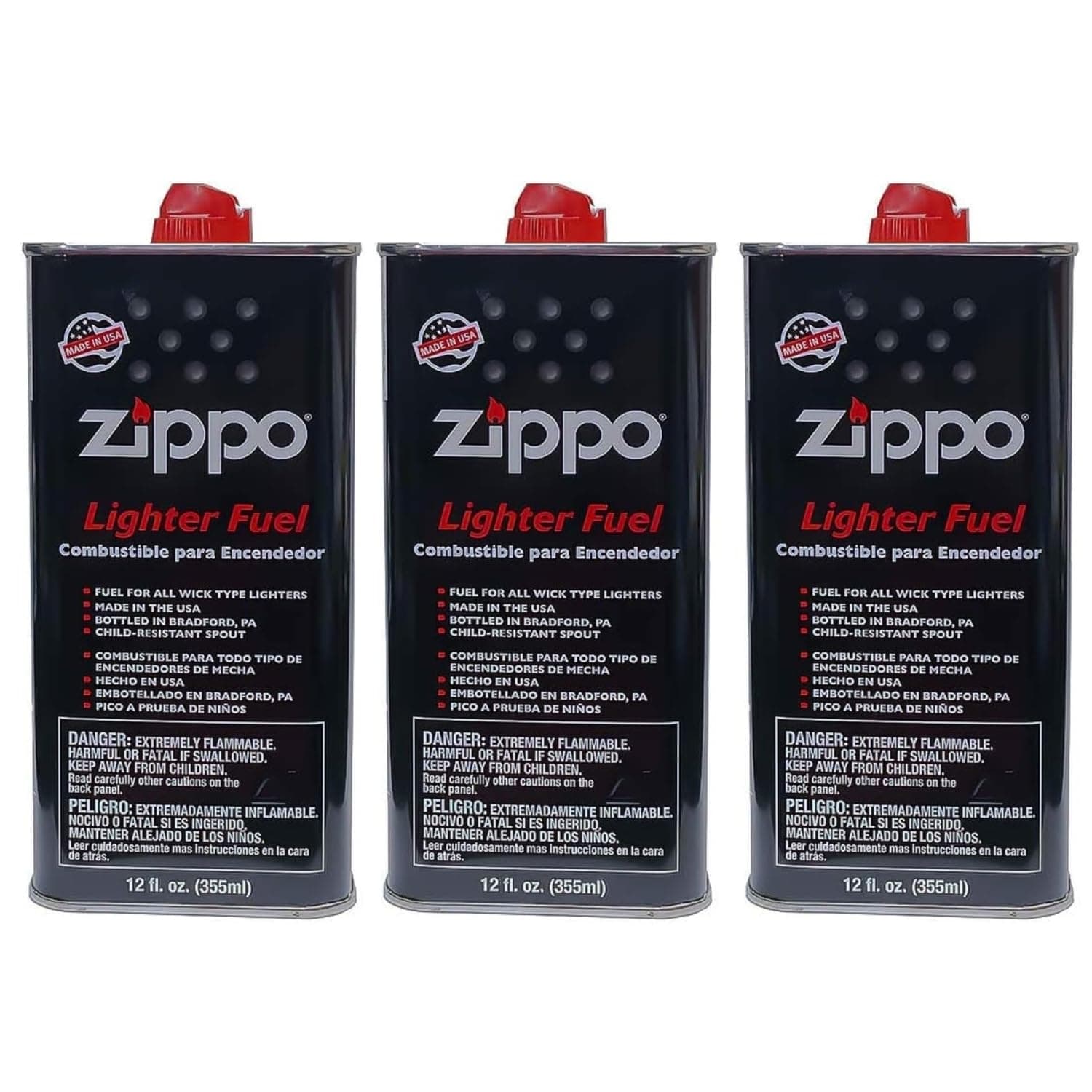Zippo Lighter Fluid, 12-Ounces, 3-Pack