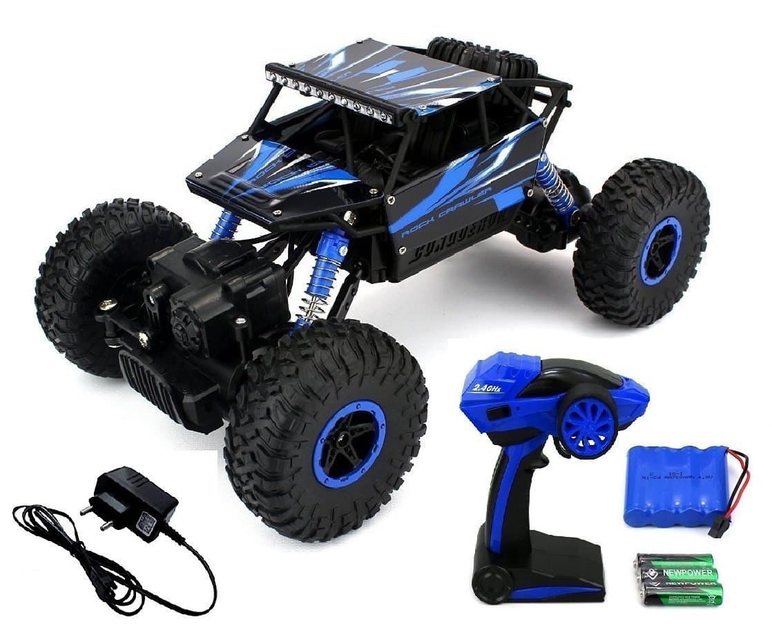 Arihant Impex Remote Controlled 1:18 Scale Rock Crawler Monster Truck 4X4 Hi Speed (Blue)