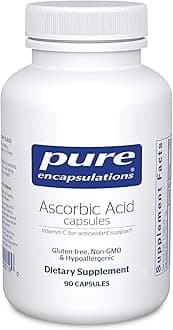 Ascorbic Acid Capsules - 1,000 mg Vitamin C - Antioxidant & Immune Support* - High-Potency Vitamin C - Vegan & Non-GMO - 90 Capsules