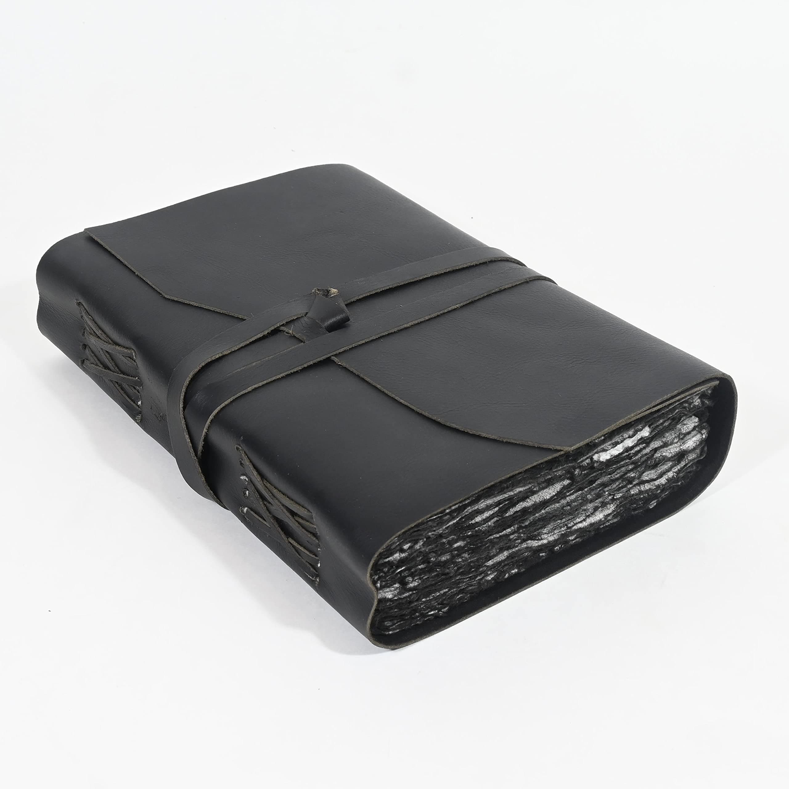 Black Journal with Vintage Gray Paper