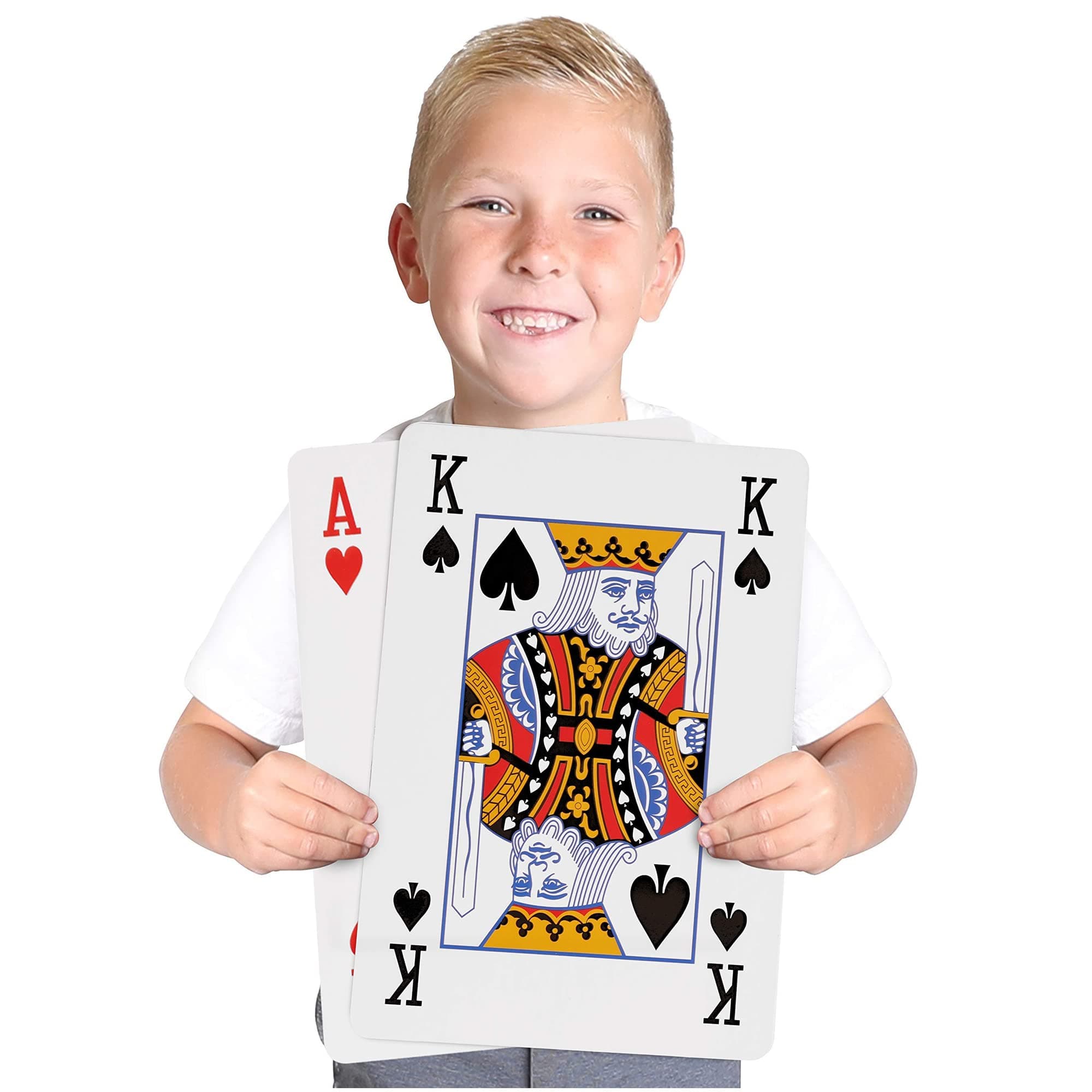 Kangaroo Jumbo Playing Cards, Giant 8 x 11 Deck, Fun & Educational Games for Kids & Toddlers, Jumbo Cards, Giant Playing Cards, Large Playing Cards Jumbo, Big Cards Jumbo Size, Casino Cards