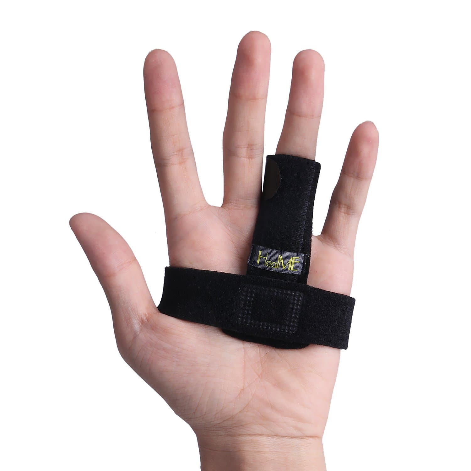 Trigger Finger Splint for Middle Finger, Pinky Finger, Ring Finger, Index Finger Brace - Mallet Finger Splint Support - Adjustable Fixing Belt with Built-in Aluminium (Finger Splint Upgrade)
