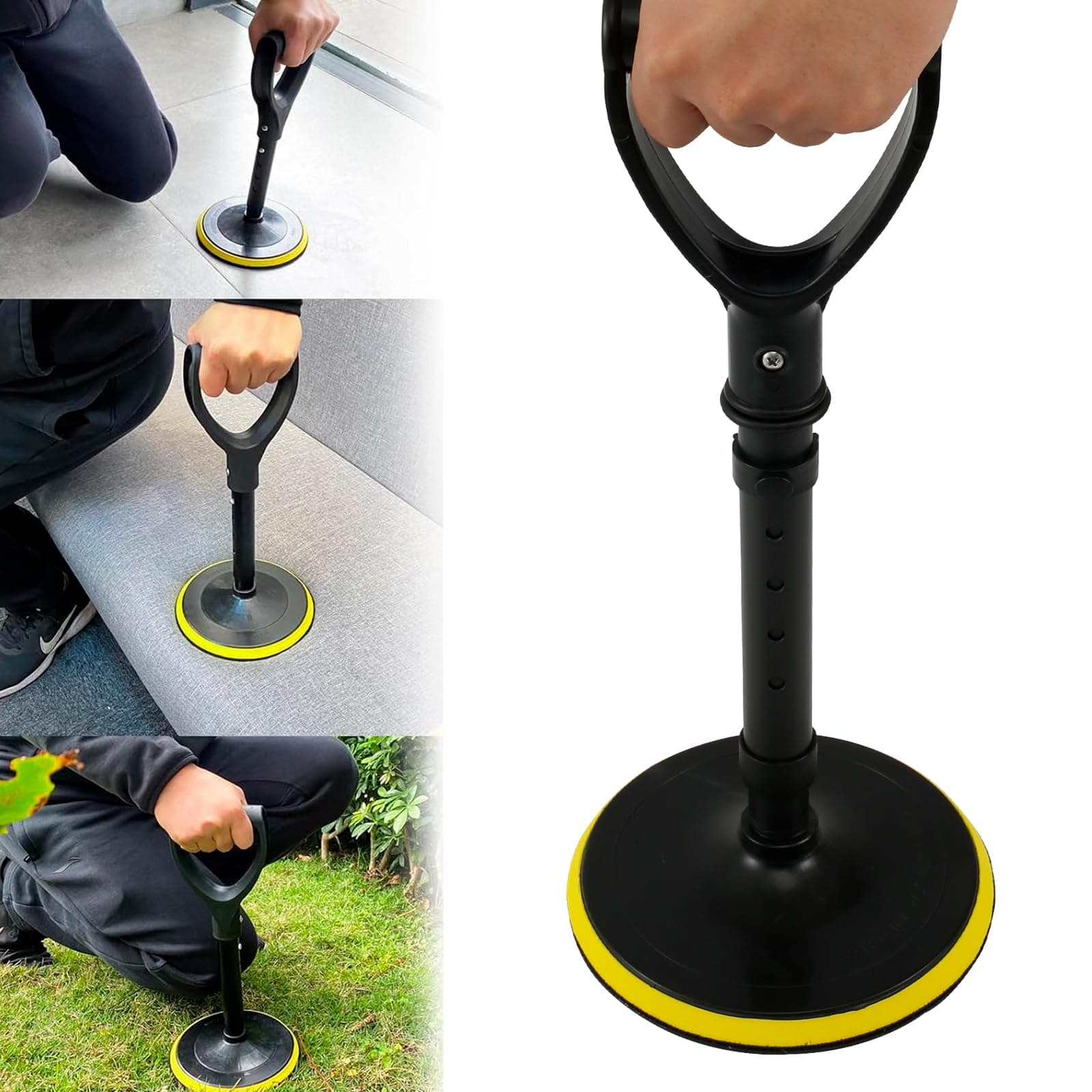 Adjustable Mobility Aid Tool, Standup Helper, 5 Height Levels Standing Aid Device with 7 Inch Base, Elderly Lift Assist Device Supports Equipment for Rising Indoors, Garden Work, Outdoor Work