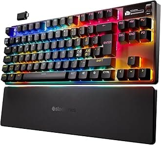 Apex Pro TKL Wireless Gen 3 - Wireless Gaming Keyboard - Adjustable Actuation Hall Effect Switches; Game-Ready Presets - Rapid Trigger, Protection Mode, Rapid Tap/SOC - Nordic QWERTY